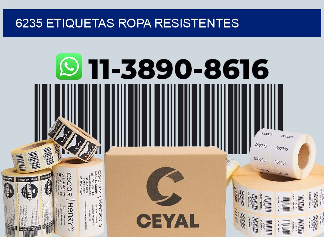 6235 Etiquetas ropa resistentes