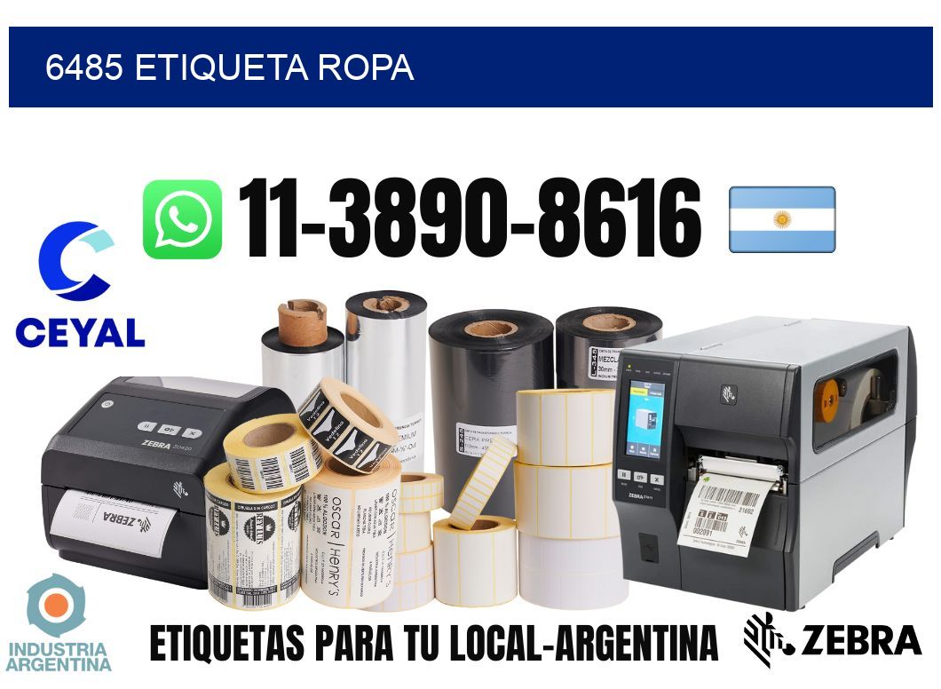 6485 etiqueta ropa
