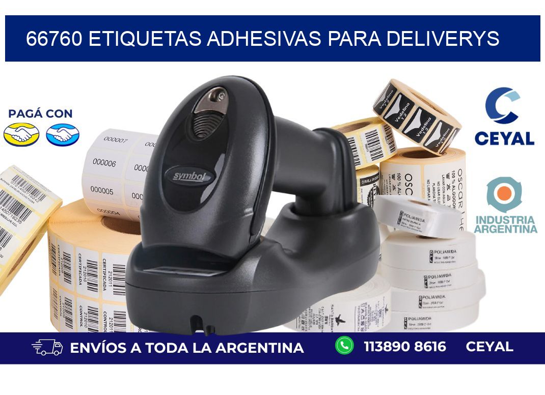 66760 etiquetas adhesivas para deliverys