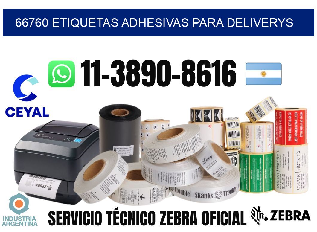 66760 etiquetas adhesivas para deliverys