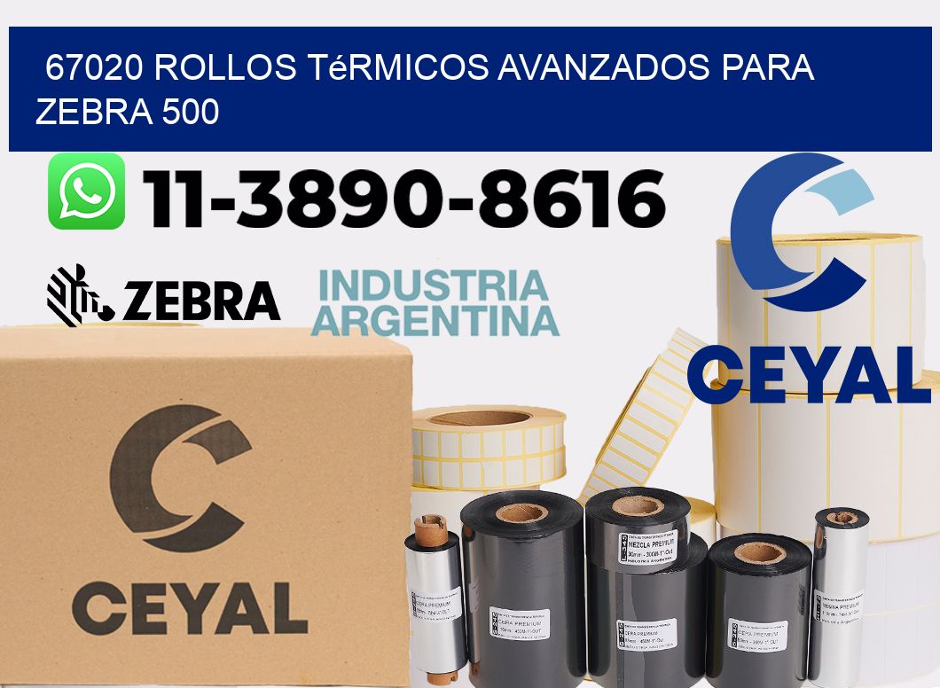 67020 rollos térmicos avanzados para zebra 500
