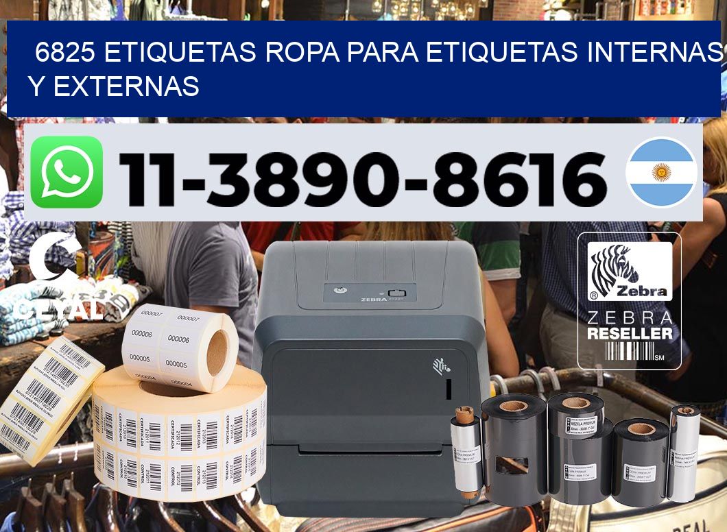 6825 Etiquetas ropa para etiquetas internas y externas