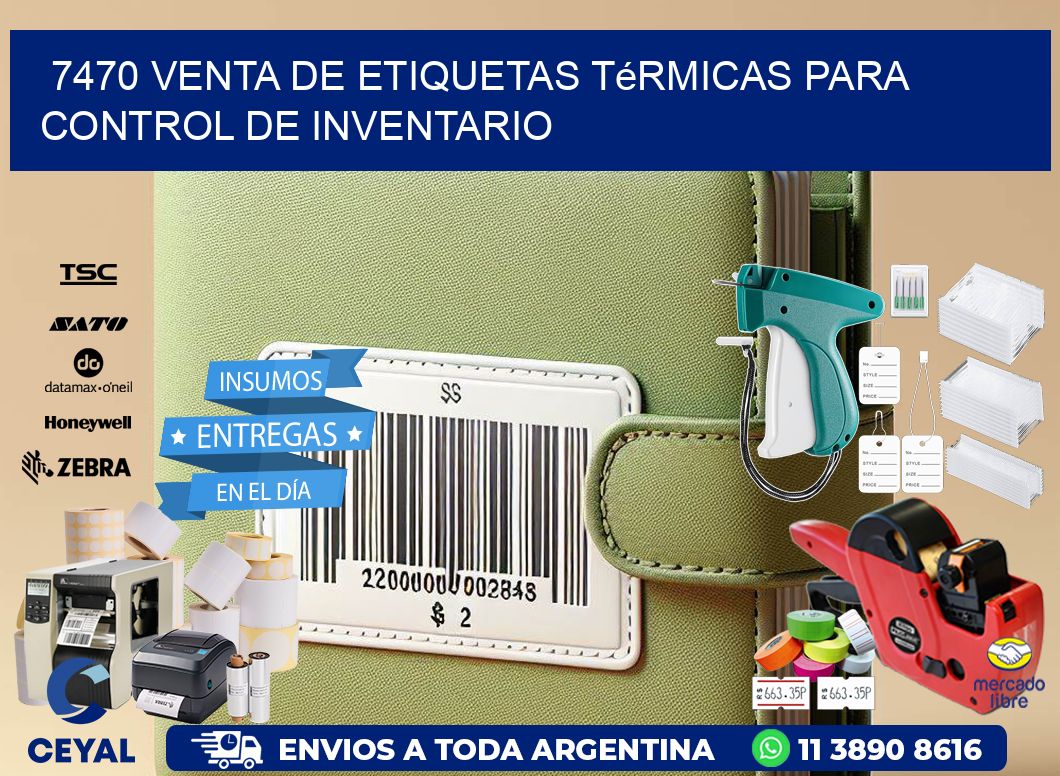7470 venta de etiquetas térmicas para control de inventario