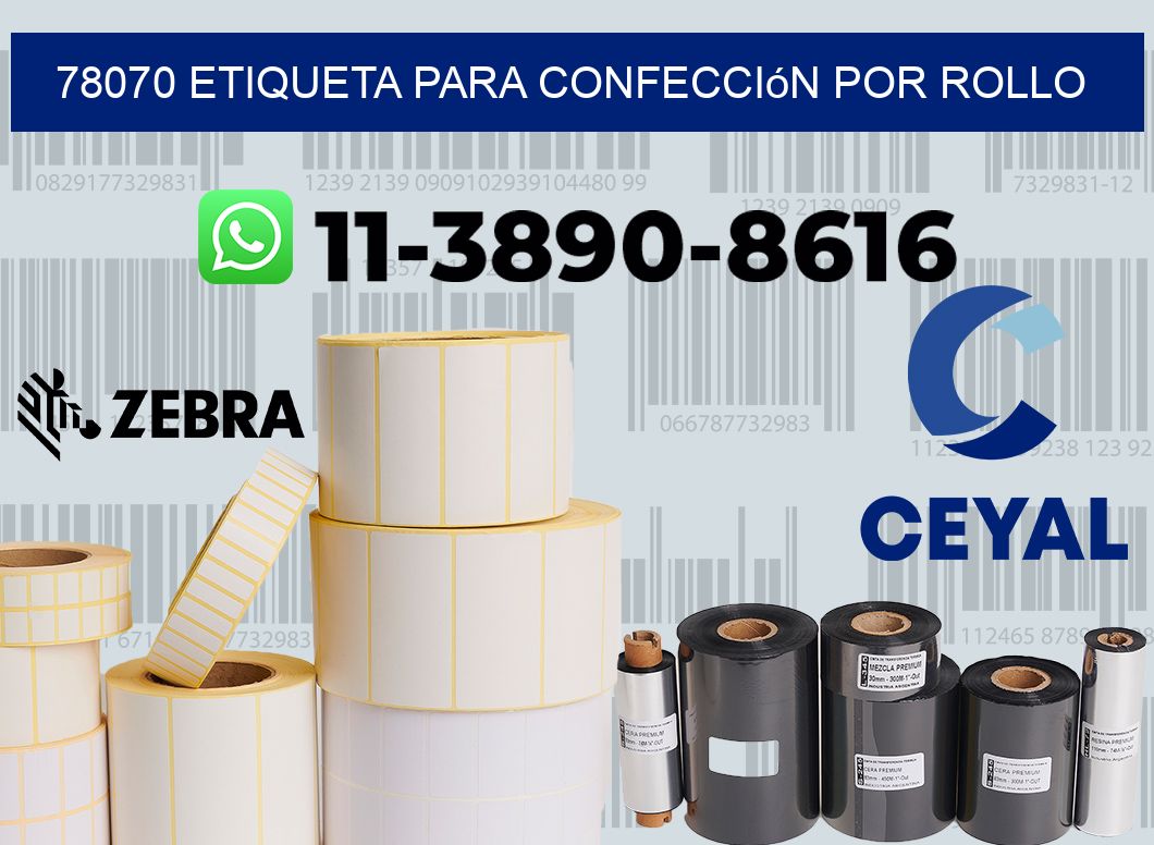 78070 etiqueta para confección por rollo