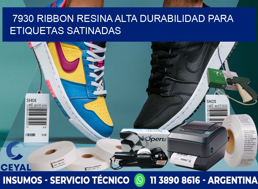 7930 ribbon resina alta durabilidad para etiquetas satinadas