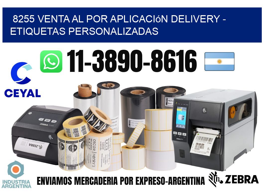 8255 Venta al Por Aplicación delivery - Etiquetas Personalizadas