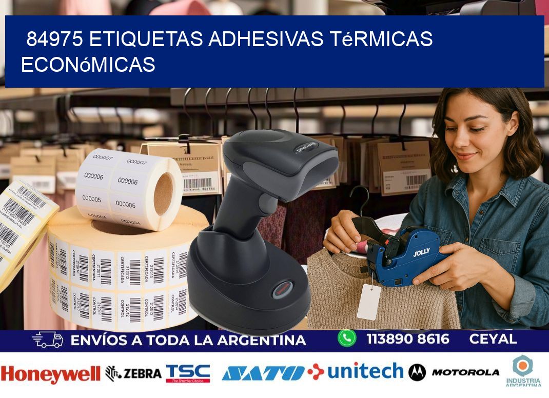 84975 etiquetas adhesivas térmicas económicas