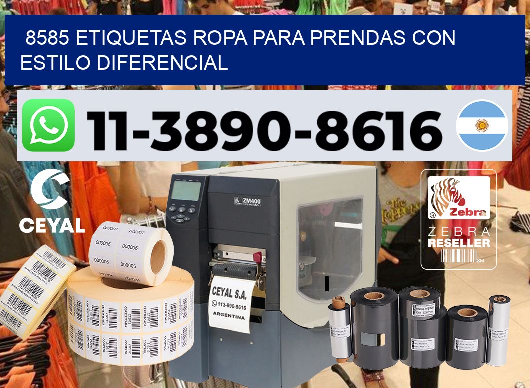 8585 Etiquetas ropa para prendas con estilo diferencial