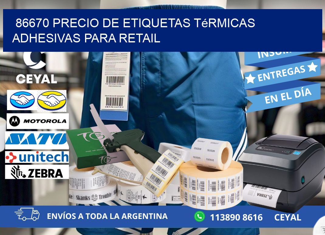 86670 precio de etiquetas térmicas adhesivas para retail