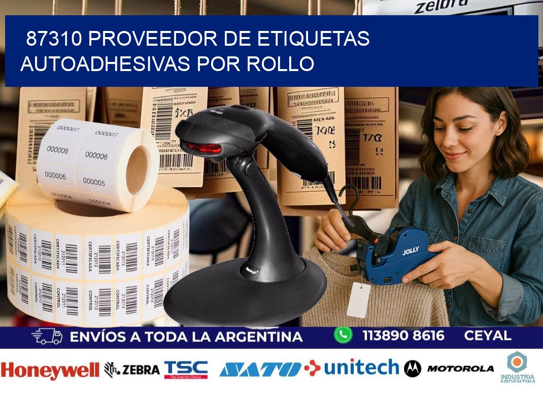 87310 proveedor de etiquetas autoadhesivas por rollo