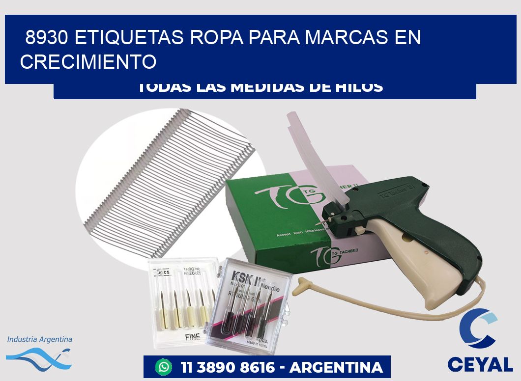 8930 Etiquetas ropa para marcas en crecimiento