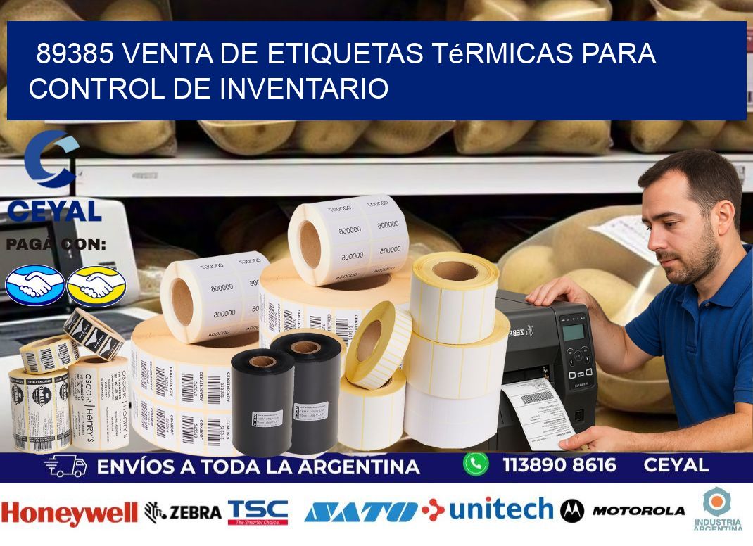 89385 venta de etiquetas térmicas para control de inventario