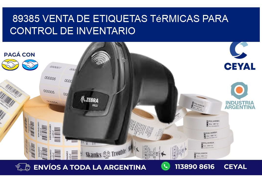 89385 venta de etiquetas térmicas para control de inventario