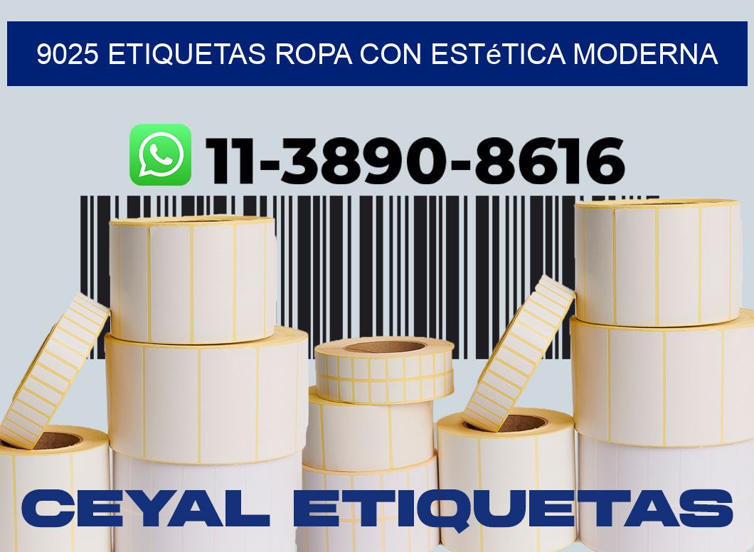9025 Etiquetas ropa con estética moderna