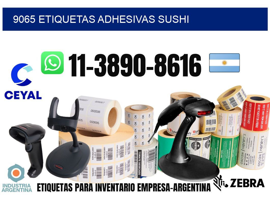 9065 etiquetas adhesivas sushi