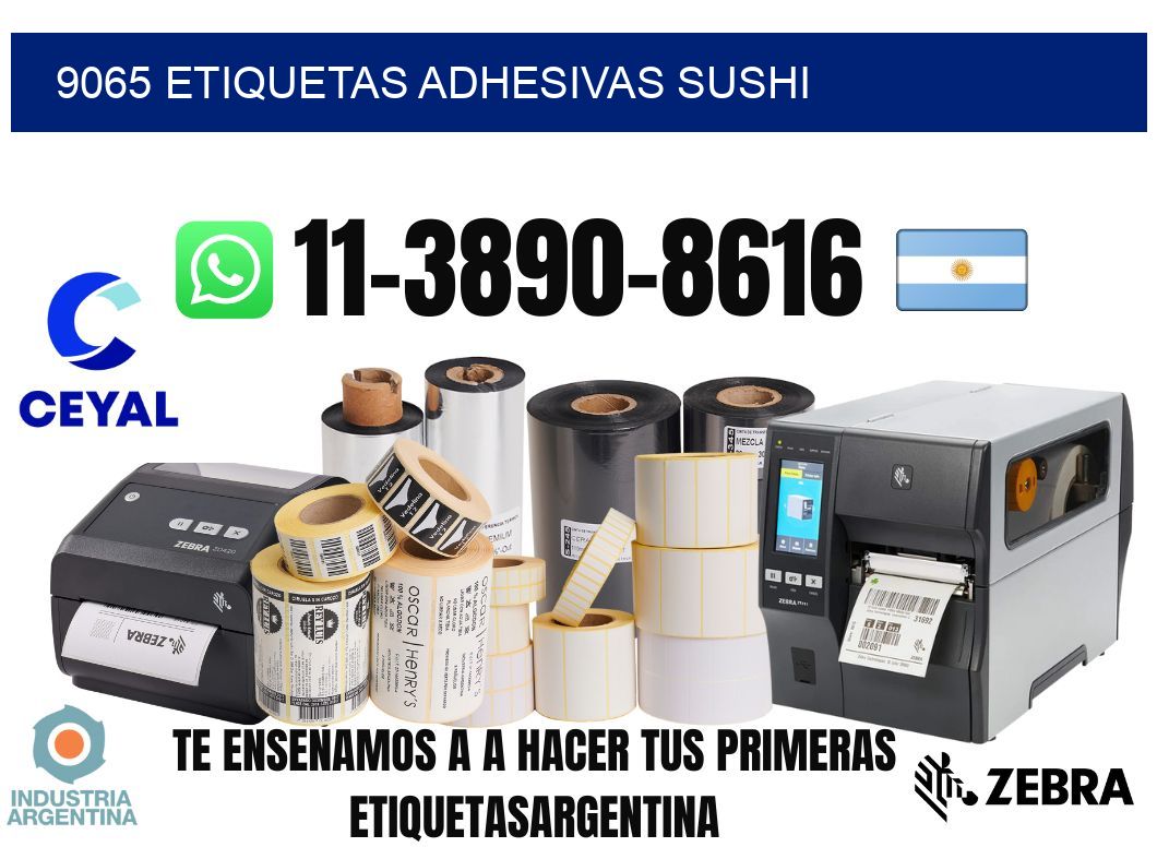 9065 etiquetas adhesivas sushi