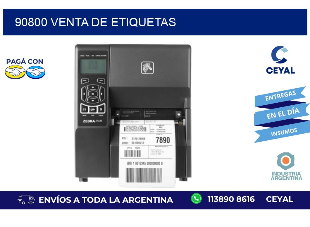90800 venta de etiquetas