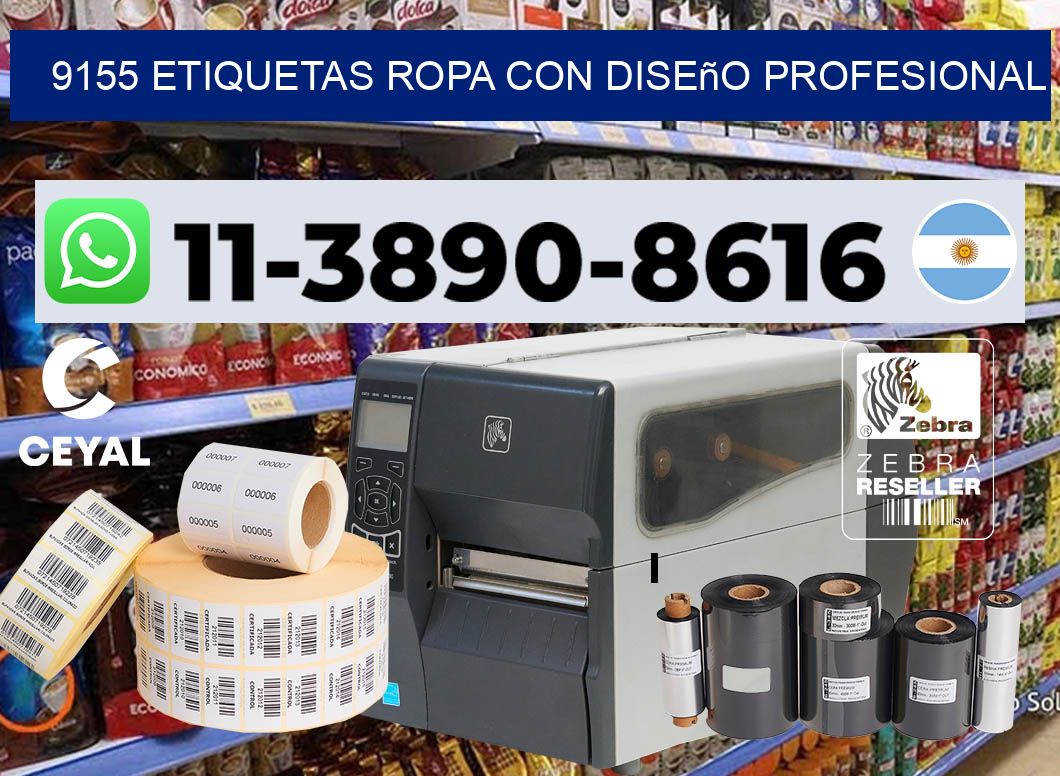 9155 Etiquetas ropa con diseño profesional