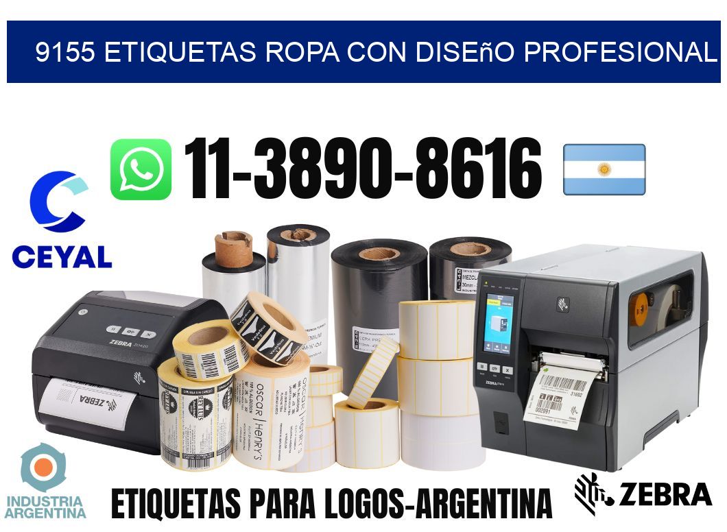 9155 Etiquetas ropa con diseño profesional