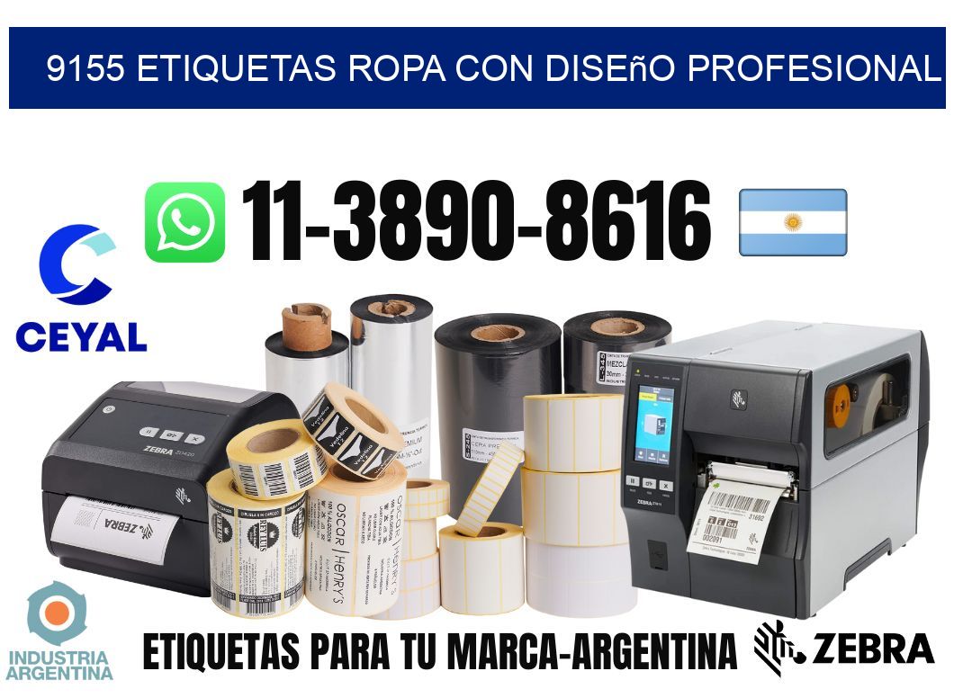 9155 Etiquetas ropa con diseño profesional