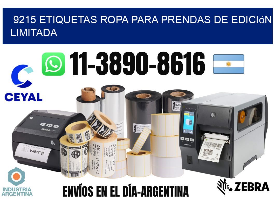 9215 Etiquetas ropa para prendas de edición limitada