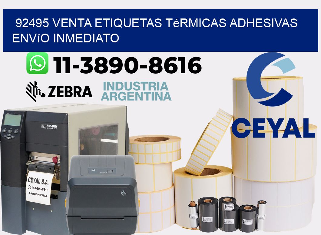 92495 venta etiquetas térmicas adhesivas envío inmediato