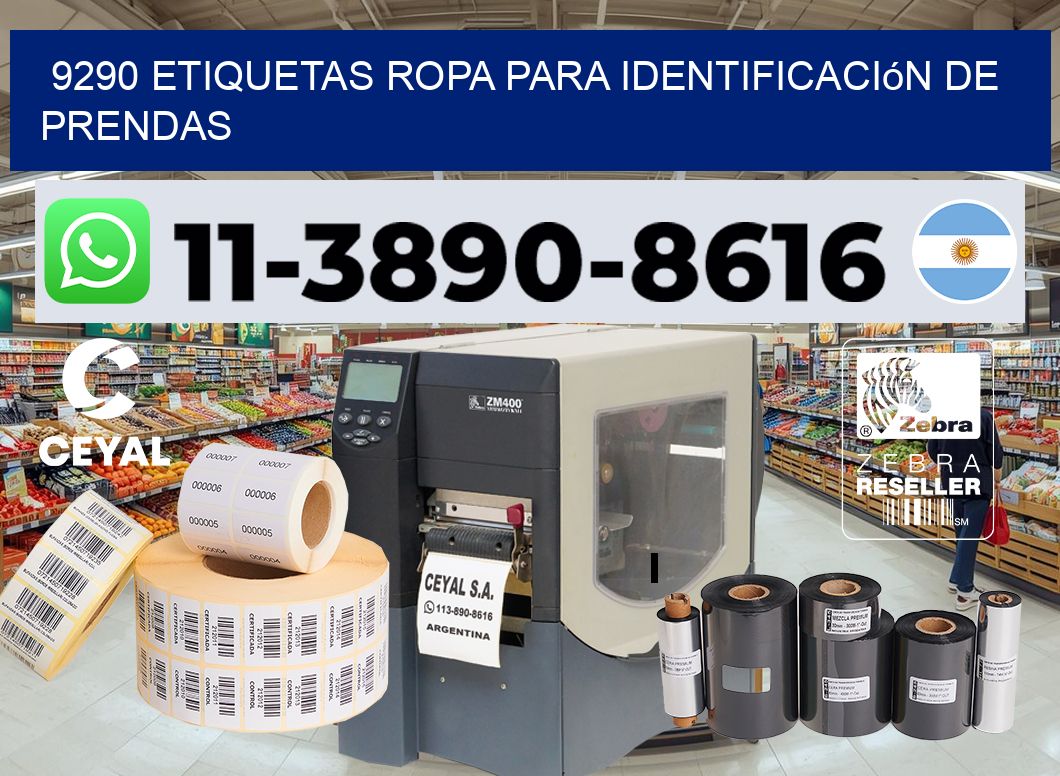 9290 Etiquetas ropa para identificación de prendas