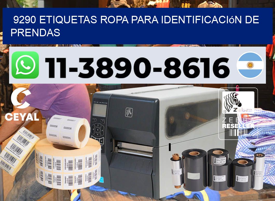 9290 Etiquetas ropa para identificación de prendas