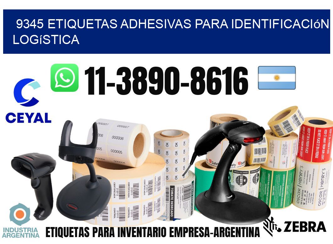 9345 Etiquetas adhesivas para identificación logística