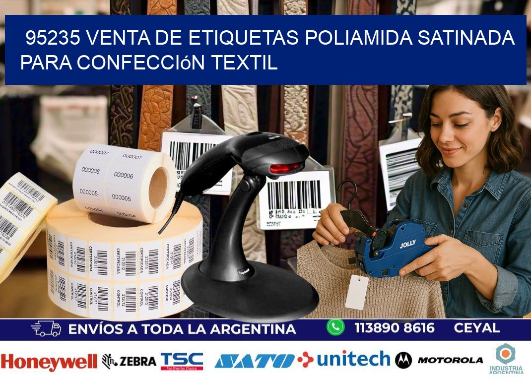 95235 venta de etiquetas poliamida satinada para confección textil
