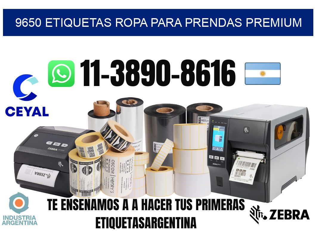 9650 Etiquetas ropa para prendas premium