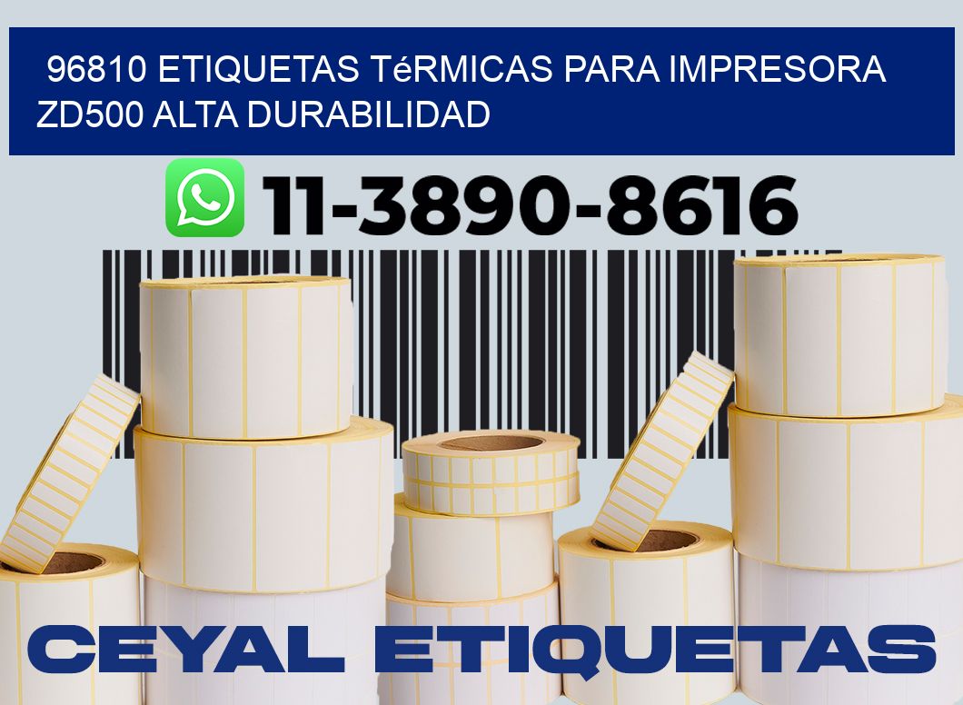 96810 etiquetas térmicas para impresora zd500 alta durabilidad