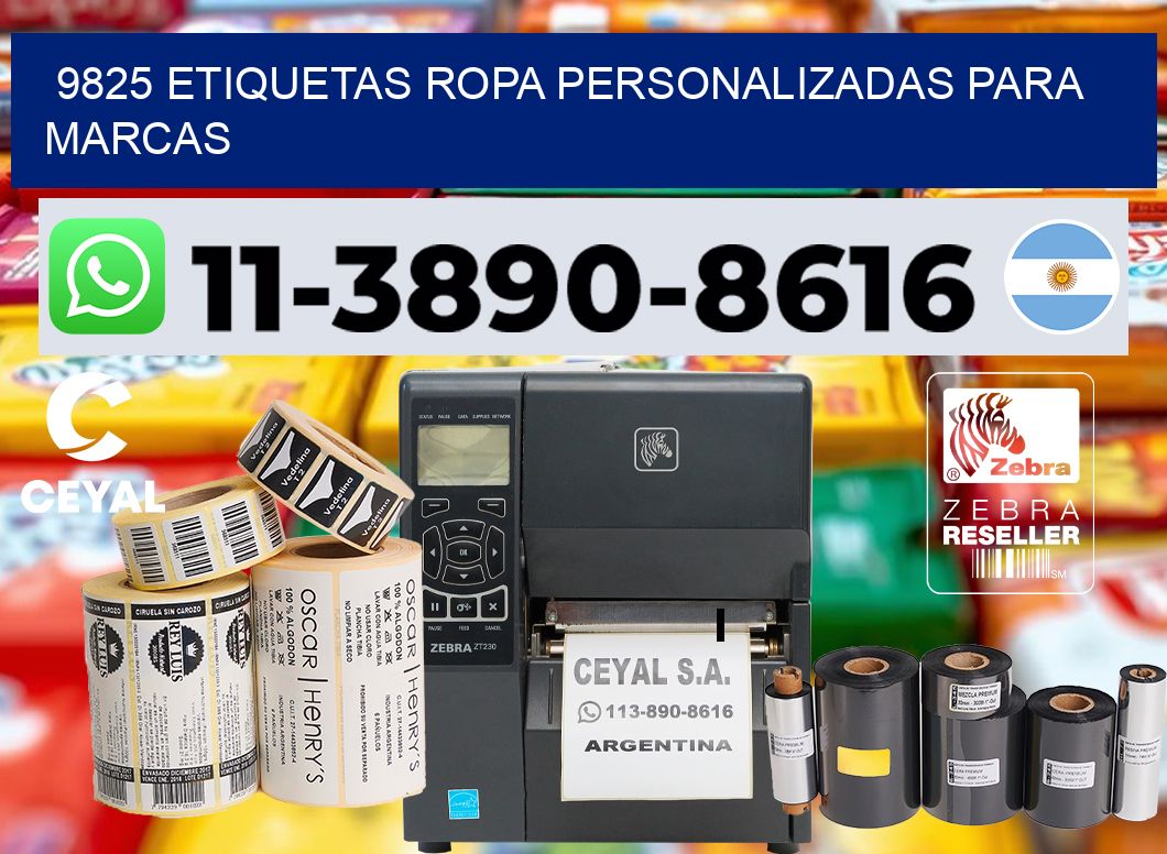 9825 Etiquetas ropa personalizadas para marcas