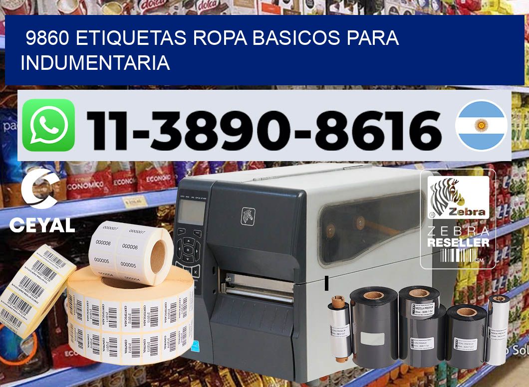 9860 Etiquetas ropa basicos para indumentaria