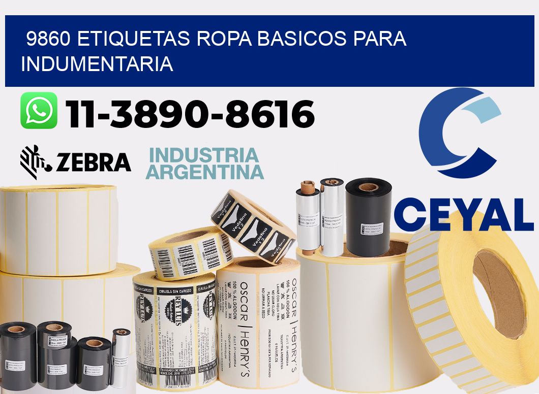 9860 Etiquetas ropa basicos para indumentaria