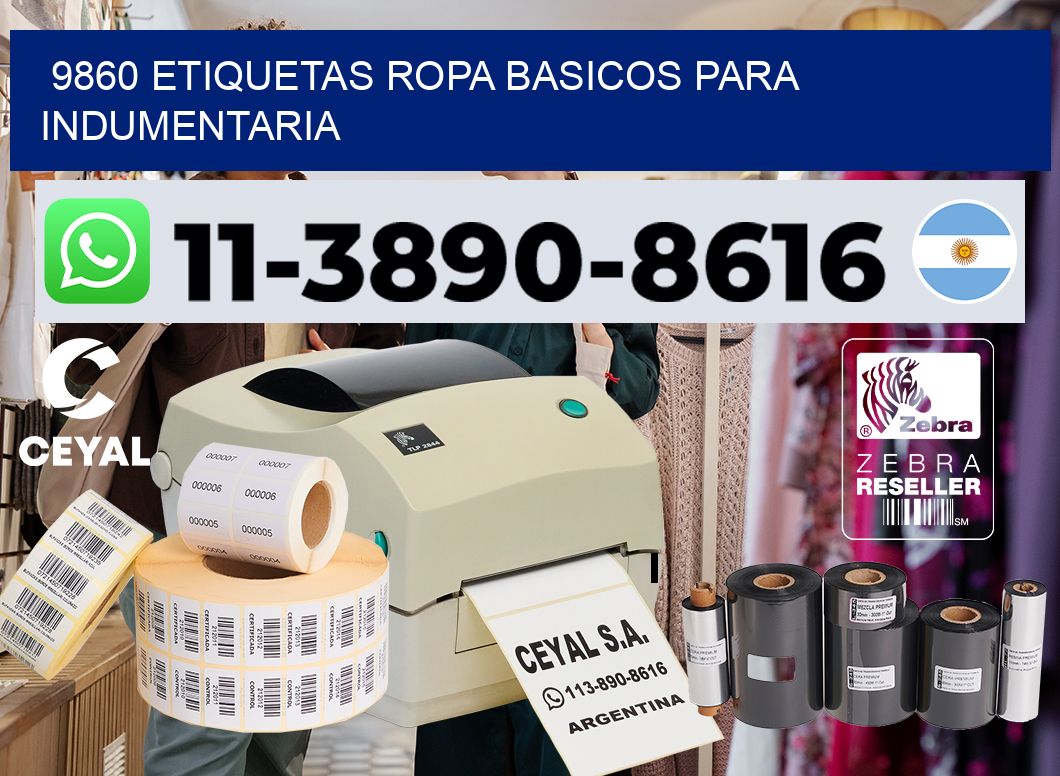 9860 Etiquetas ropa basicos para indumentaria