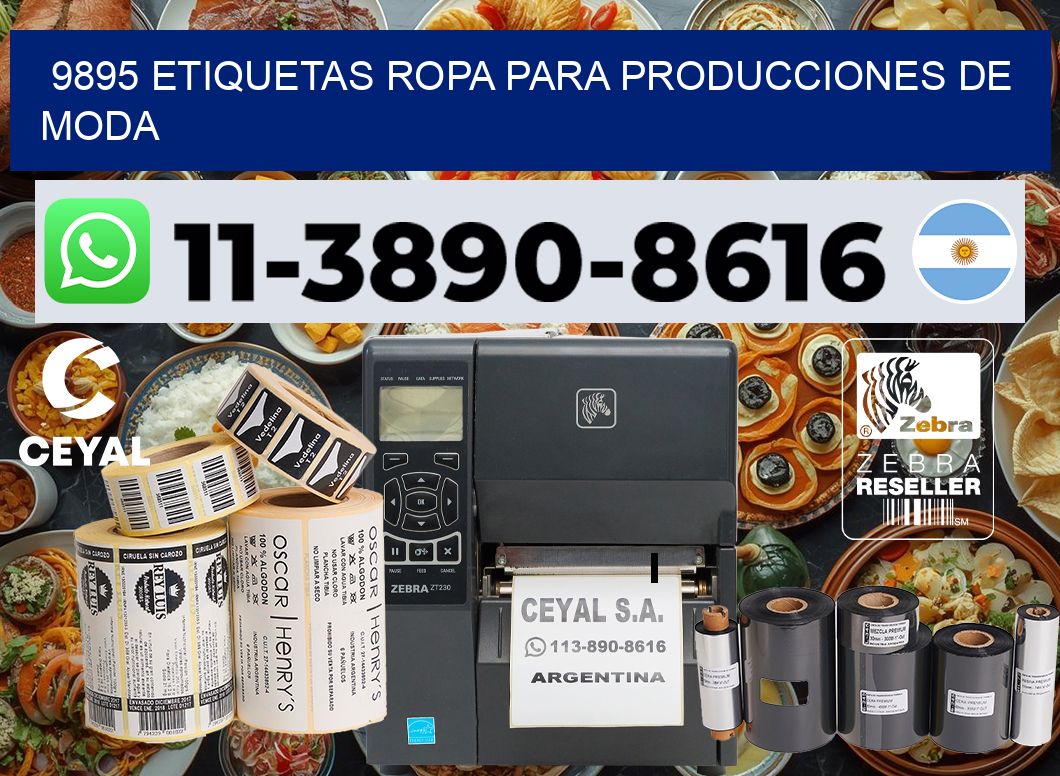 9895 Etiquetas ropa para producciones de moda