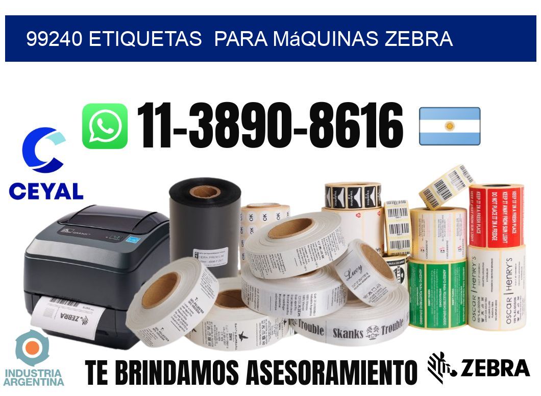 99240 etiquetas  para máquinas Zebra