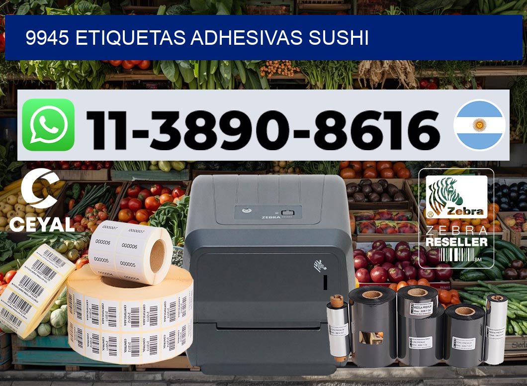 9945 etiquetas adhesivas sushi