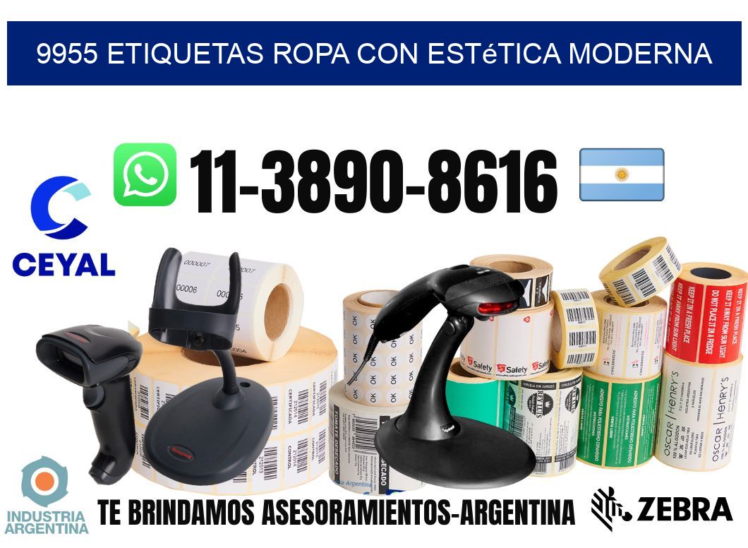 9955 Etiquetas ropa con estética moderna