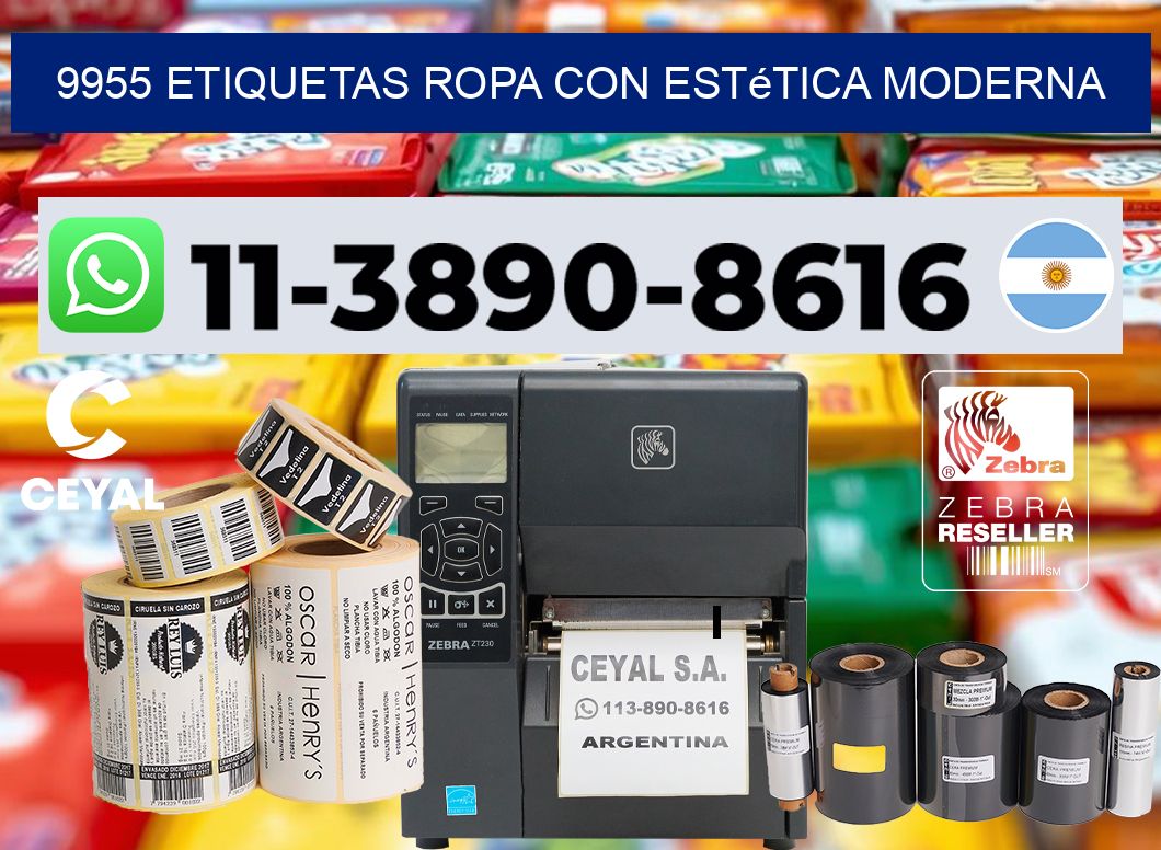 9955 Etiquetas ropa con estética moderna