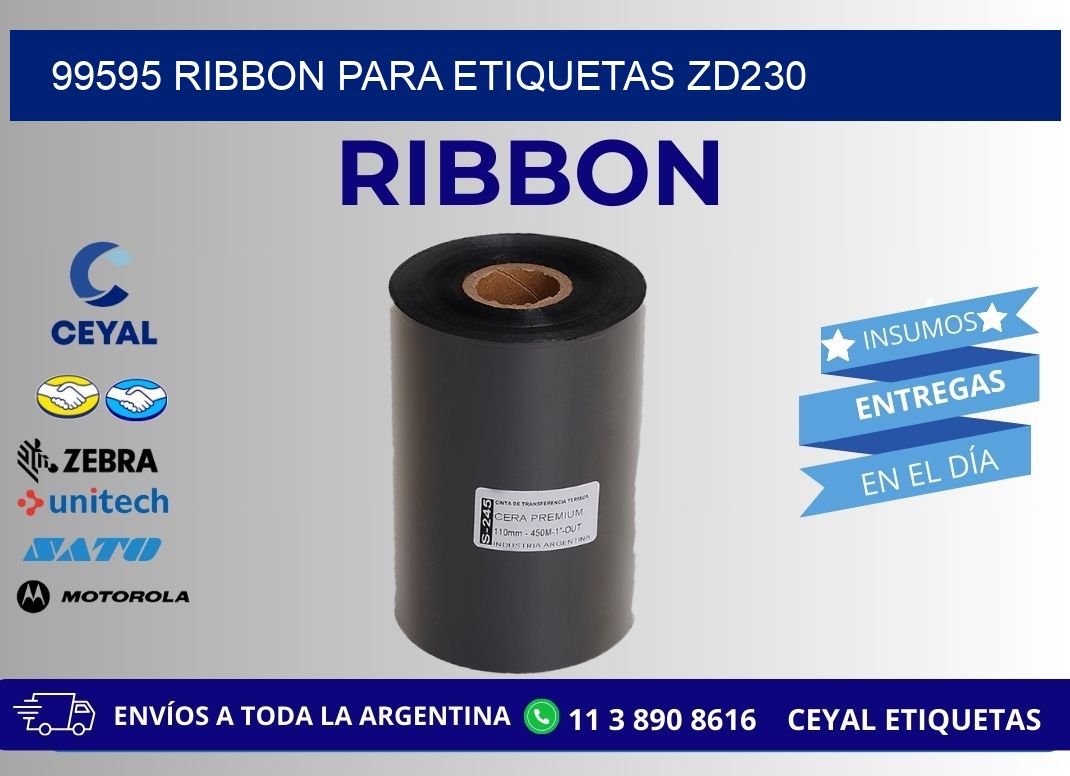 99595 ribbon para etiquetas zd230