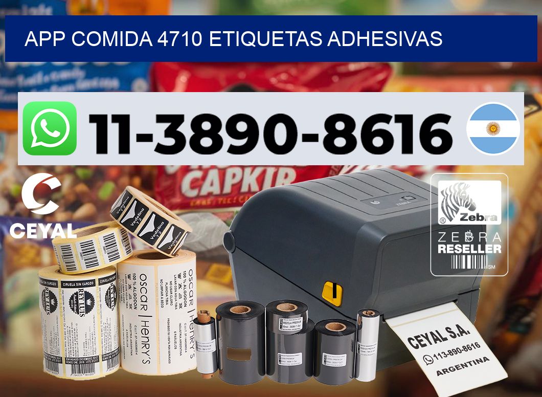 App comida 4710 etiquetas adhesivas