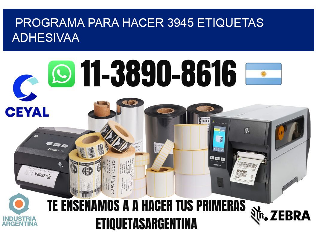 Programa para hacer 3945 etiquetas adhesivaa