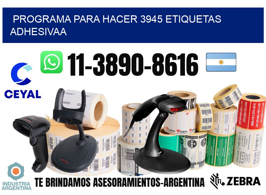 Programa para hacer 3945 etiquetas adhesivaa