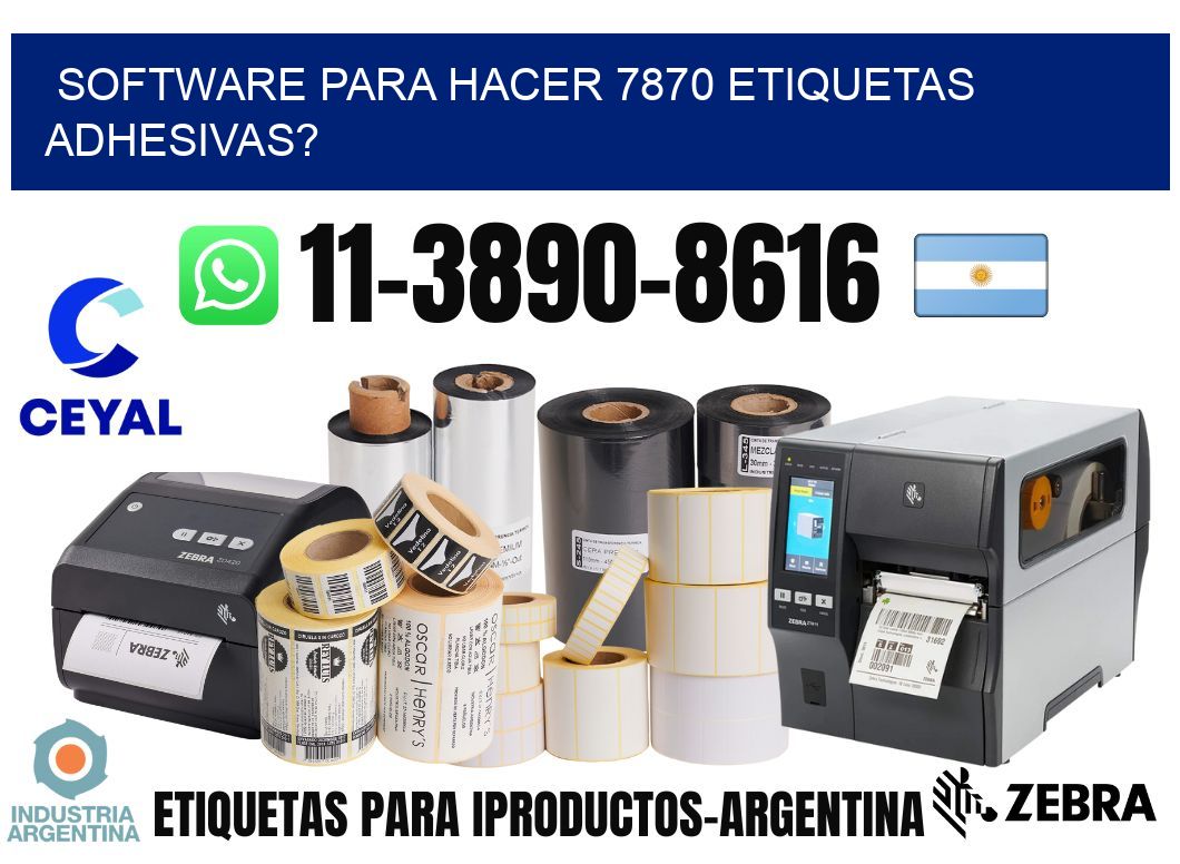 Software para hacer 7870 etiquetas adhesivas?