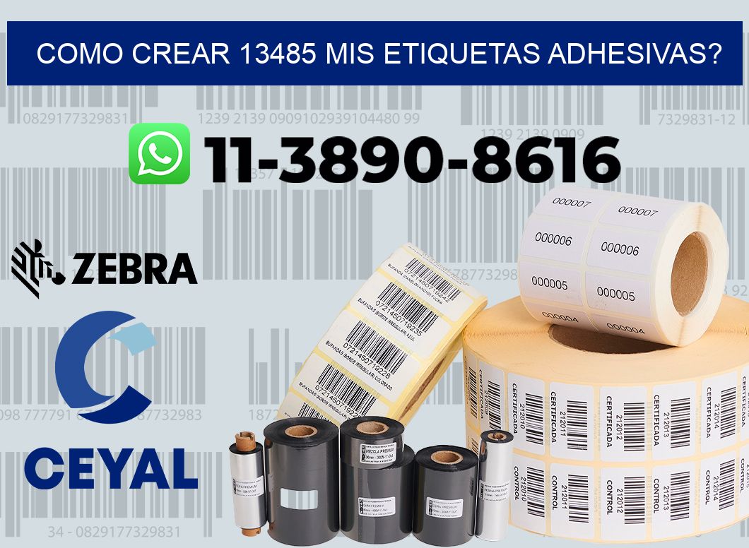 como crear 13485 mis etiquetas adhesivas?