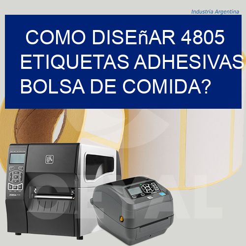 como diseñar 4805 etiquetas adhesivas bolsa de comida?