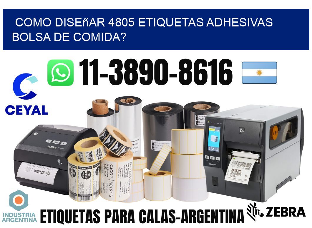 como diseñar 4805 etiquetas adhesivas bolsa de comida?