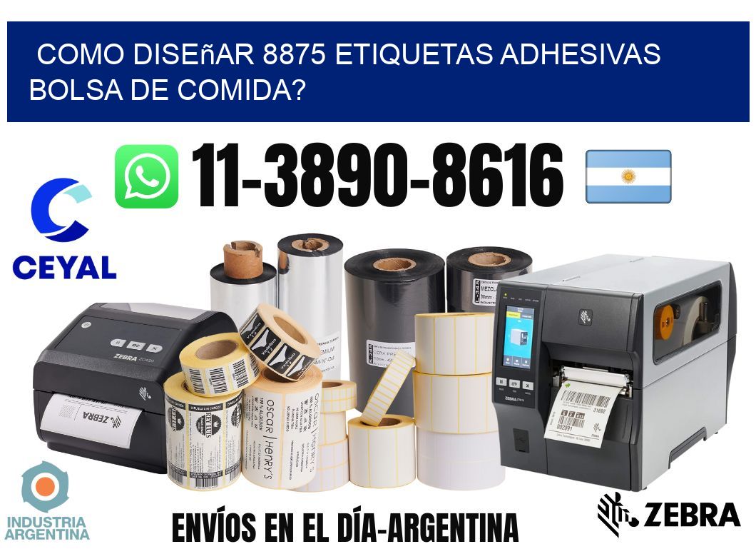 como diseñar 8875 etiquetas adhesivas bolsa de comida?